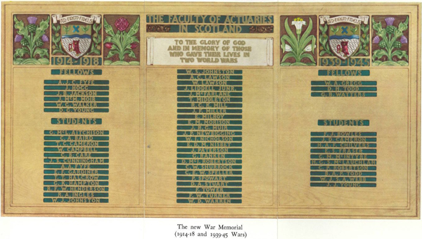 A generic image of Members of the Faculty of Actuaries memorial