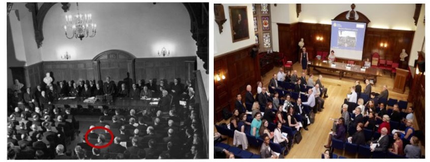 Monica Allanach, the first woman on Council is pictured below left as the sole female in the room. The photo below right, at the Monica Allanach event in 2015 is in stark contrast.